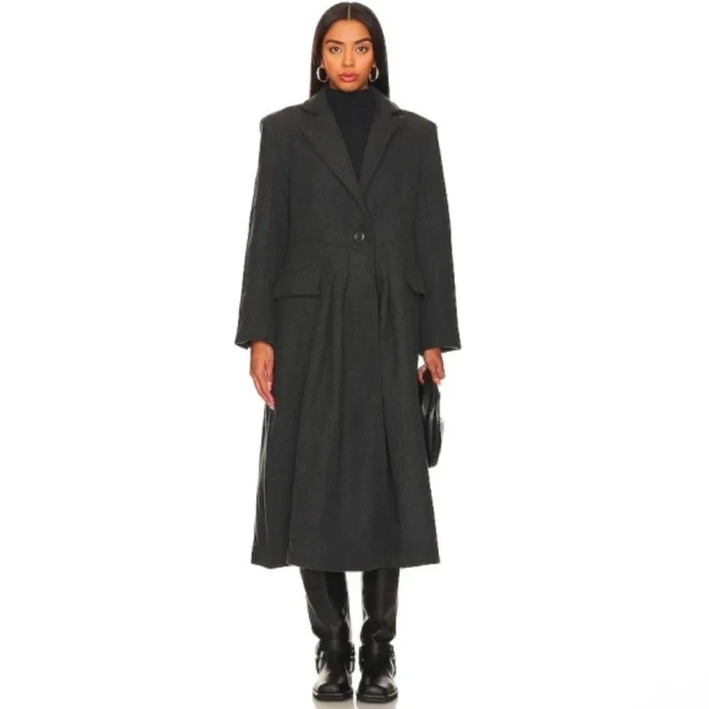 Free People Victoria Flared Wool-Blend Coat, NWT, Size M